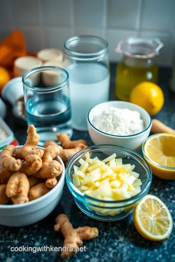 Zesty Homemade Ginger Syrup ingredients