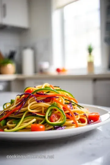 Zesty Raw Vegan Rainbow Noodle Salad steps