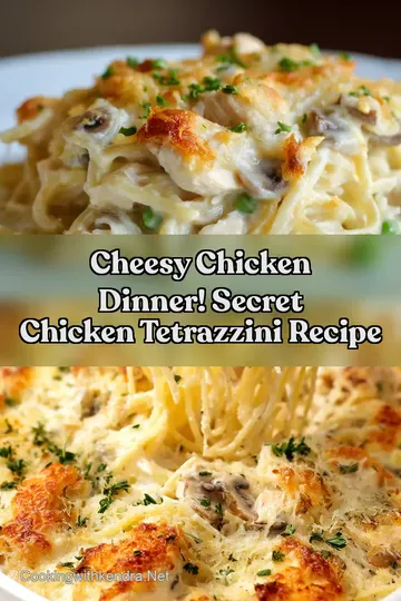 Cheesy Chicken Dinner! Secret Chicken Tetrazzini Recipe : PIN FOR LATER Cheesy Chicken Dinner! Secret Chicken Tetrazzini Recipe