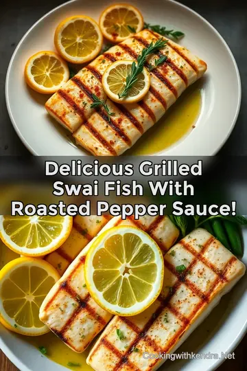 Delicious Grilled Swai Fish with Roasted Pepper Sauce! : PIN FOR LATER Delicious Grilled Swai Fish with Roasted Pepper Sauce!