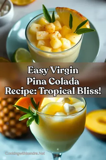 Easy Virgin Pina Colada Recipe: Tropical Bliss! : PIN FOR LATER Easy Virgin Pina Colada Recipe: Tropical Bliss!