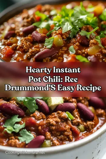 Hearty Instant Pot Chili: Ree Drummond' s Easy Recipe : PIN FOR LATER Hearty Instant Pot Chili: Ree Drummond' s Easy Recipe