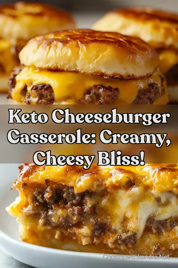Keto Cheeseburger Casserole: Creamy Cheesy Bliss! : PIN FOR LATER Keto Cheeseburger Casserole: Creamy Cheesy Bliss!