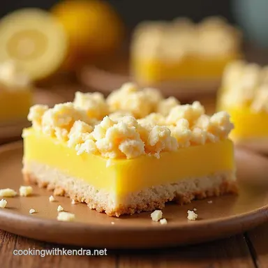 Easy 3Ingredient Lemon Crumble Bars Recipe Tea Time Treat Recipe Card
