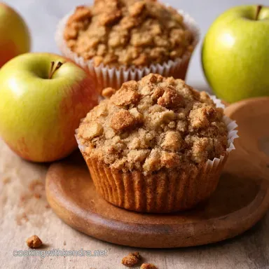 Scrumptious Spiced Apple Muffins Recipe Crumble Topping Recipe Card