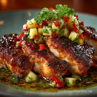 Achiote Chicken Roasted Pineapple Tropical Taste Recipe Card