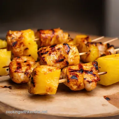 Aloha Skewers My Grilled pineapple Chicken Paradise Recipe Card