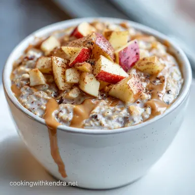 Apple Pie Overnight Oats: Cozy Breakfast Ready Overnight Recipe Card