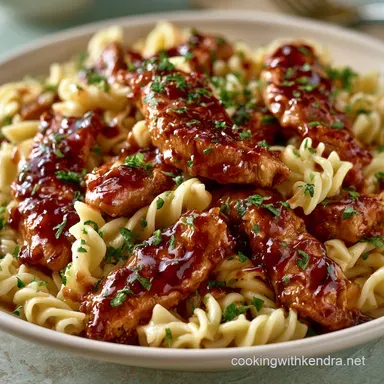 Asian Chicken Pasta Stir Fry in 30 Mins Recipe Card