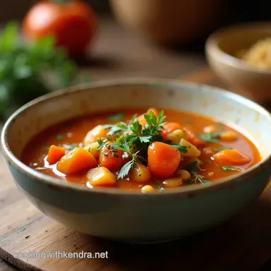 Healthy Autumn Minestrone Soup Hearty VeggiePacked Recipe Recipe Card