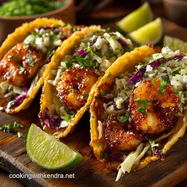 Fresh Fun Shrimp Tacos with Lime Slaw Baja Beach Vibes Recipe Card