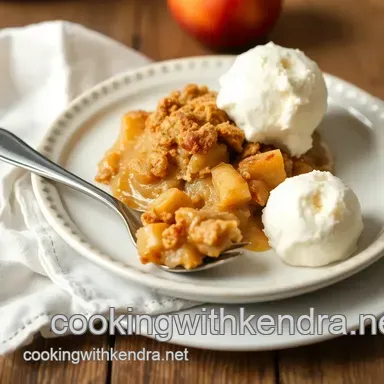 Easy & Comforting Bake Apple Crisp with Ice Cream Delight: A Family Favorite Recipe Card
