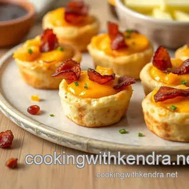 Ultimate Bake Bacon Beer Cheddar English Muffin Bites: Easy & Delicious! Recipe Card