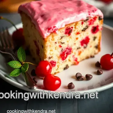Easy & Delicious Bake Cherry Chip Cake | My Favorite Fruity Treat Recipe Card