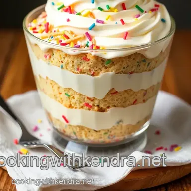 Delightfully Easy Funfetti Cake Trifle: A Colorful Celebration Dessert Recipe Card