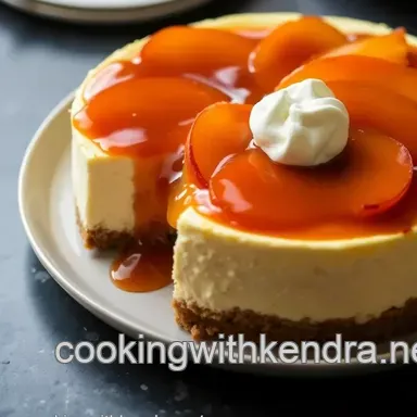 Heavenly Bake Peach Cheesecake with Sweet Topping: A Summer Delight Recipe Card