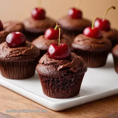 MustBake Chocolate Cherry Cupcakes for a Bonza Bake Sale Recipe Card