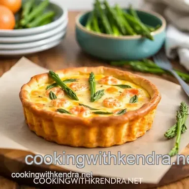 Deliciously Easy Bake Salmon Asparagus Quiche | Tasty Delight Recipe Card
