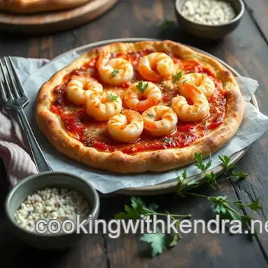 Delicious Bake Shrimp Pizzetta with Mediterranean Flair: Easy Weekend Dinner! Recipe Card