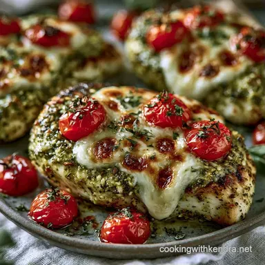 Baked Basil Pesto Chicken for 4 Servings Recipe Card