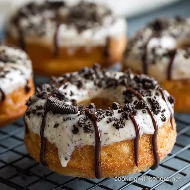 Baked Cookies and Cream Doughnuts The Easiest Homemade Donut Recipe Recipe Card