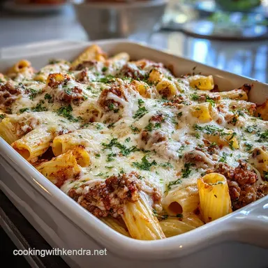 Baked Rigatoni Recipe: Family Favorite Pasta Bake Recipe Card