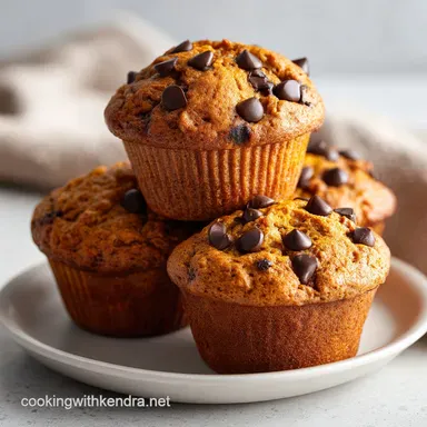Pumpkin Chocolate Chip Muffins: Bakery Style in 37 Minutes Recipe Card