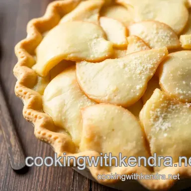 Baking Sweet Apple Pie with Flaky Crust Recipe Card