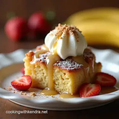 Banana Split Dream Dump Cake Summers Easiest Dessert Recipe Card