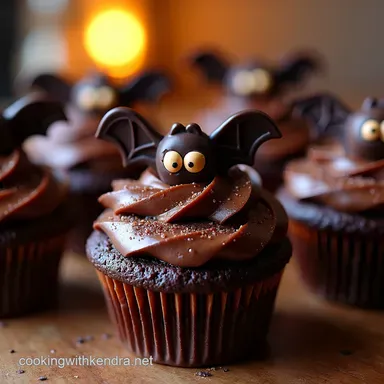 Bat Cave Cupcakes Dark Chocolate A SecretFilled Treat Recipe Card