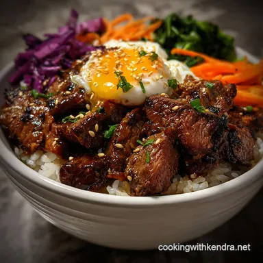 Korean BBQ Steak Rice Bowl for Restaurant-Quality Char Recipe Card