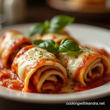 Neat Lasagna Roll Ups with Creamy B&eacute;chamel Sauce Recipe Card