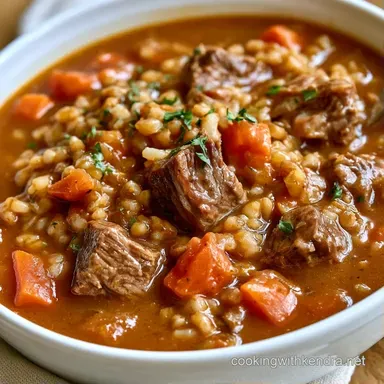 Beef Barley Soup: One-Pot Recipe Card