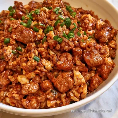 Beef Cauliflower Rice in 25 Minutes Recipe Card