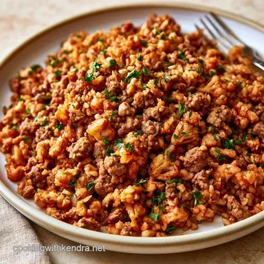 Beef Cauliflower Rice for 4 Servings Recipe Card