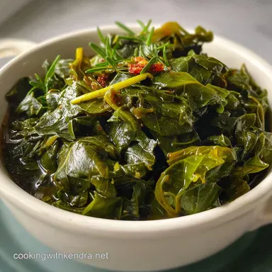 Seasoning for Greens: Silky, Smoky Side Dish Recipe Card