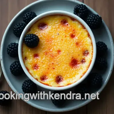 Blackberry &amp Lavender Crème Brûlée presentation