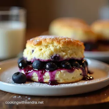 Fluffy Blueberry Butter Swim Biscuits Recipe for Brunch Recipe Card