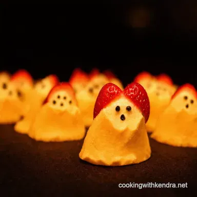 Bootiful Ghost Strawberries Easy Halloween Treat Recipe Card
