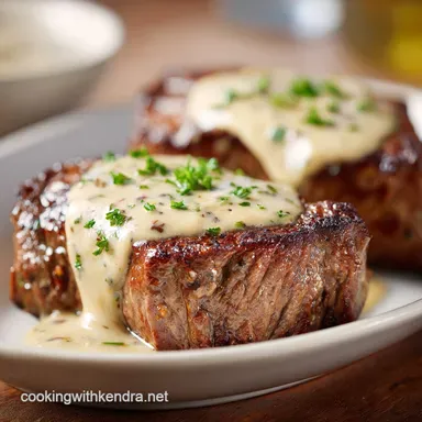 Bourbon Garlic Steak for 2 Servings Recipe Card