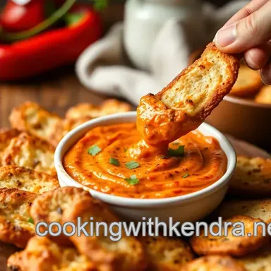 Ultimate Broil Red Pepper Dip with Flavorful Dippers: Easy for Any Gathering! Recipe Card
