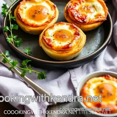 How to Make Amazing Broiled Sausage Egg Pizzettes in 15 Minutes Recipe Card