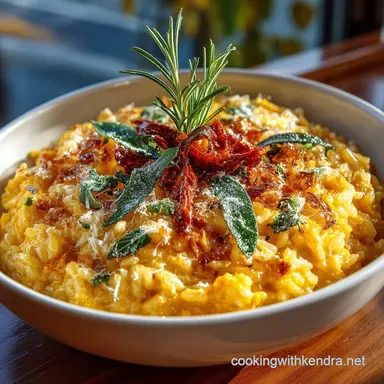 Gourmet Pumpkin Recipes Savoury Brown Butter Sage Risotto Recipe Card