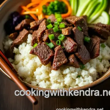 My Favorite Bulgogi Bibimbap: Juicy Korean Beef & Veggie Rice Bowls Recipe Card