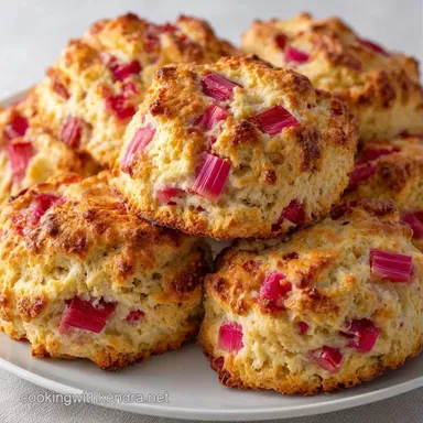 Rhubarb Scones With Buttermilk: Golden Recipe Card