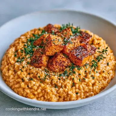 Roasted Butternut Squash Risotto Recipe Card