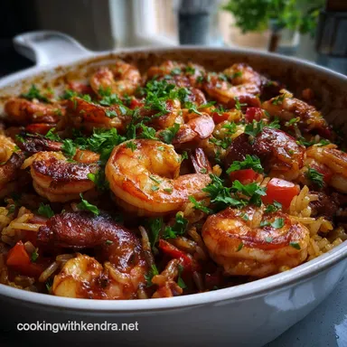 Cajun Shrimp Rice Recipe: Saucy Skillet Meal Recipe Card