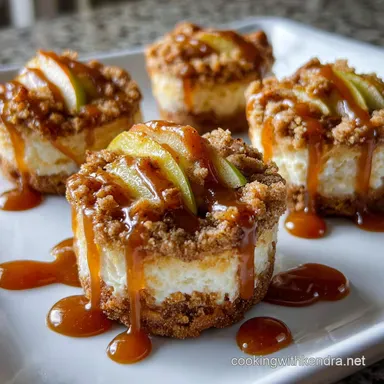 Mini Caramel Apple Cheesecakes: Spiced & Buttery Recipe Card