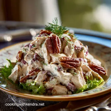 Chicken Salad No Celery: Pecan, Apple Tarragon Delight Recipe Card