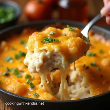 The Golden Crown Easy Cheesy Chicken Tater Tot Casserole Recipe Card